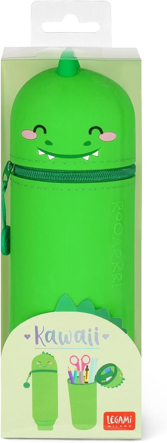 LEGAMI ASTUCCIO 2 IN 1 IN SILICONE - KAWAII - DINO