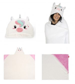 LEGAMI COPERTA CON CAPPUCCIO - COSY HUGS! - UNICORN