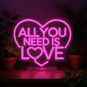LAMPADA LED EFFETTO NEON ALL YOU NEED IS LOVE- IT'S A SIGN